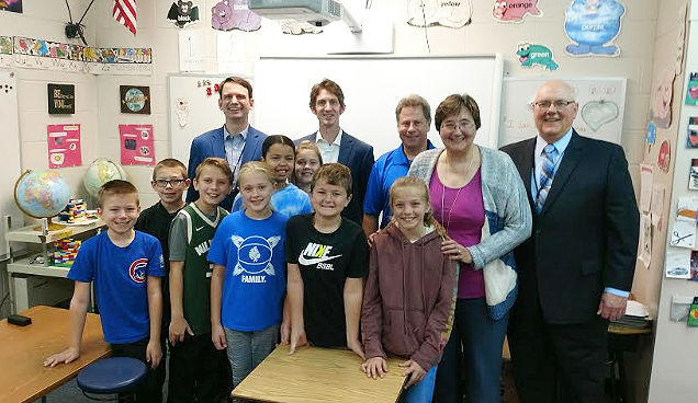 Wise visits Camanche Elementary School